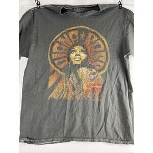 Vintage Inspired Diana Ross T-Shirt - Black Size M 100% Cotton Short Sleeve